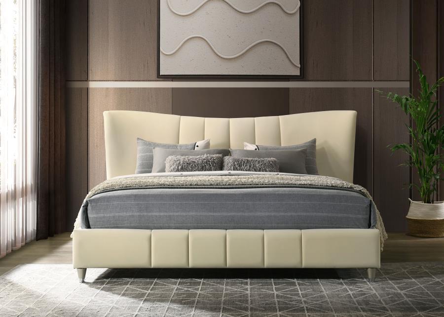 Evelyn - Upholstered Panel Platform Bed Coaster Fine Furniture