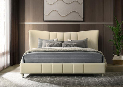 Evelyn - Upholstered Panel Platform Bed Coaster Fine Furniture