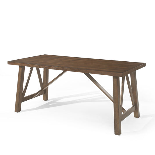 Farmhouse Style Dining Table With Wood Like Top Noble House
