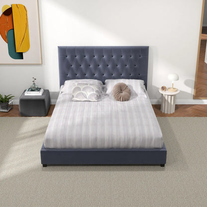 Donald - Mid-Century Modern Upholstered Platform Bed Ashcroft Furniture