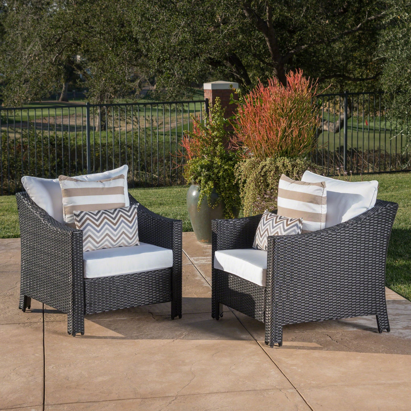 Antibes - Armchair With Water Resistant Cushions Noble House
