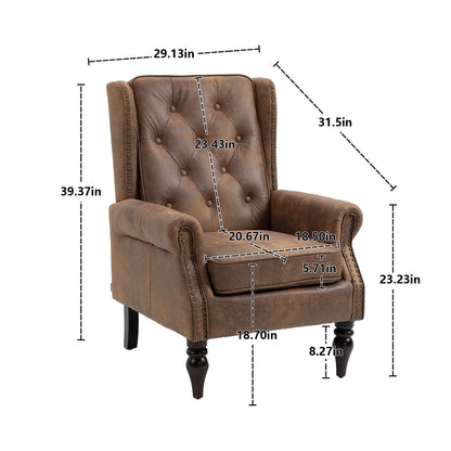 Modern Accent Armchair With Sturdy Wood Legs Home Essentials