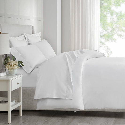 500 Thread Count Egyptian Cotton - Queen Deep Pocket Sheet Set - White