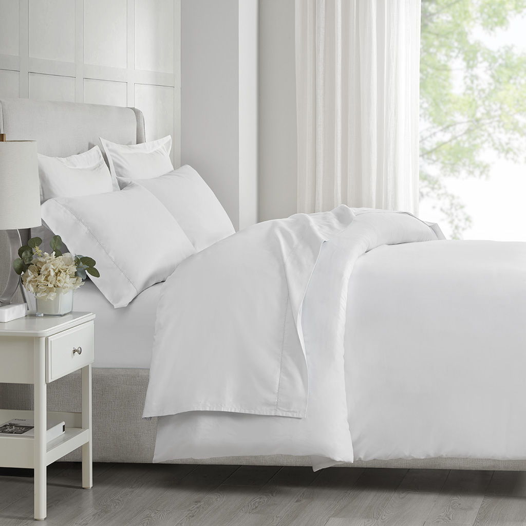 500 Thread Count Egyptian Cotton - King Deep Pocket Sheet Set - White Madison Park