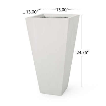 Outdoor Modern Cast Stone Planter Noble House