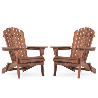 Lounge Patio Chair For Garden Outdoor Wooden Folding Adirondack Chair (Set of 2) Solid Cedar Wood Lounge Patio Chair For Garden Home Essentials