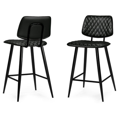 Raya - Upholstered Counter Height Stool (Set of 2) Simpli-Home