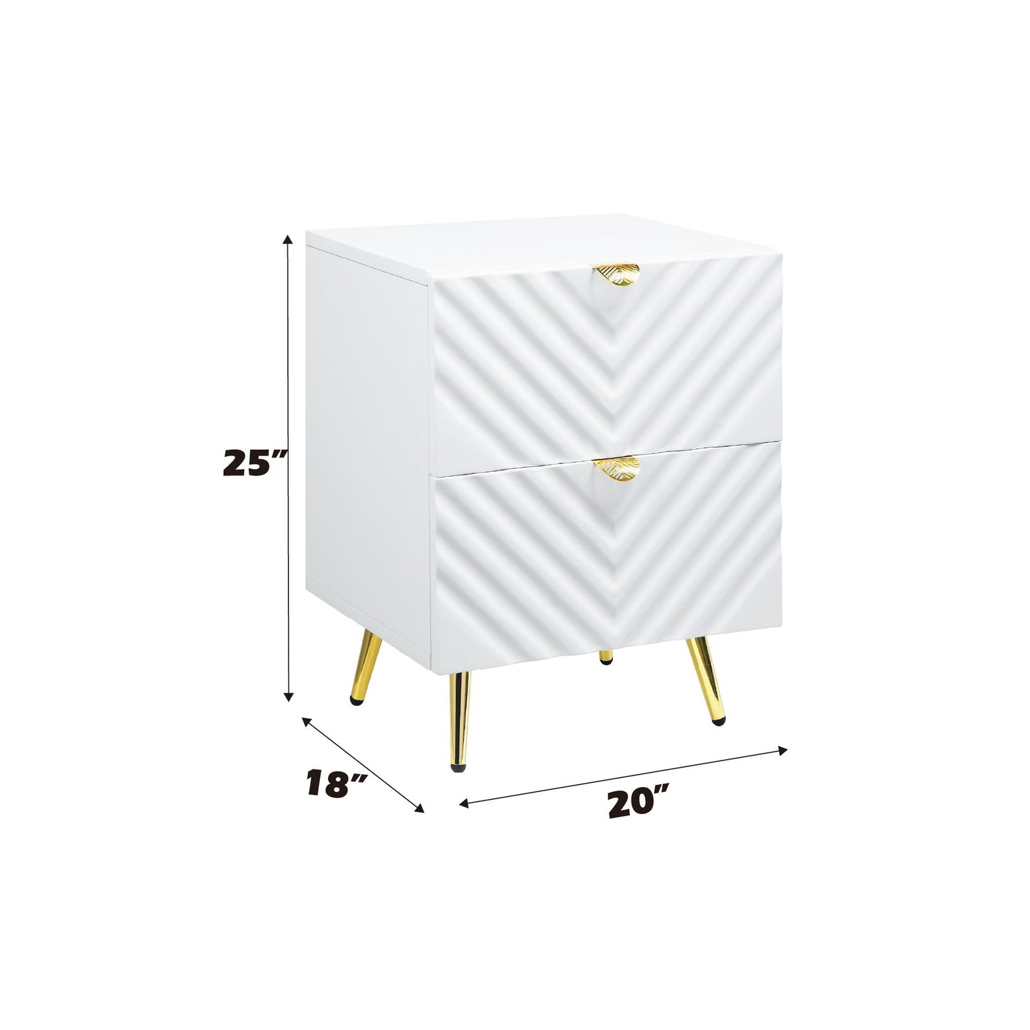 Gaines - High Gloss Nightstand Acme