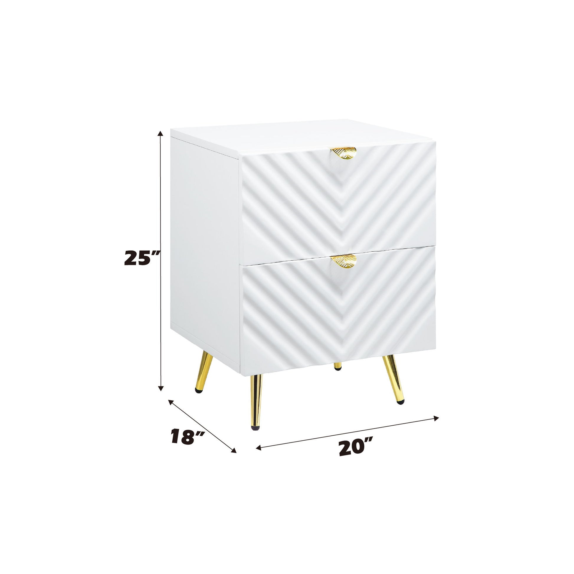 Gaines - High Gloss Nightstand Acme