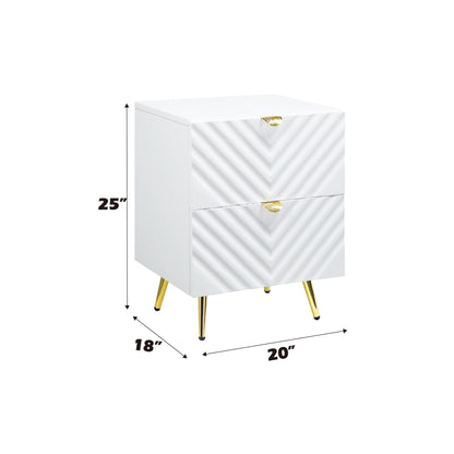 Gaines - High Gloss Nightstand Acme