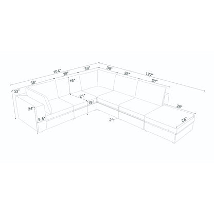 Reversible Modular Sectional Sofa With Custom Configuration Home Essentials