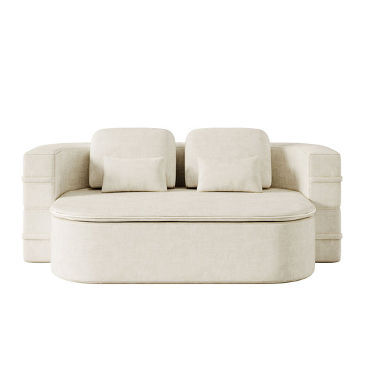 2 In 1 Foldable Sofa Bed With Multi Functional Blanket, Floor Lounge Sofa Home Essentials