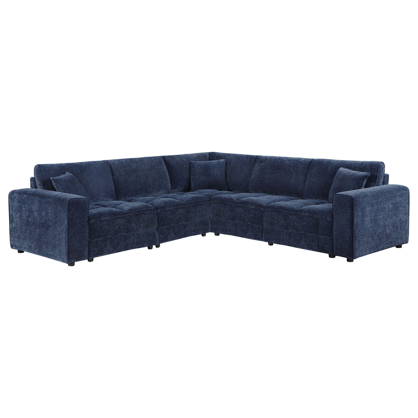 Azure - 5 Piece Upholstered Modular Sectional Sofa - Blue Furniture Max