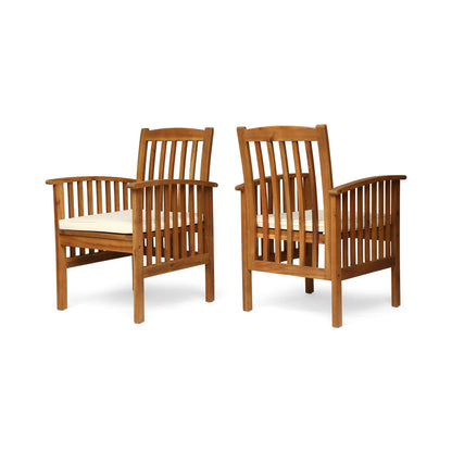 Casa - Acacia Dining Chair Set With Cushions, Noble House