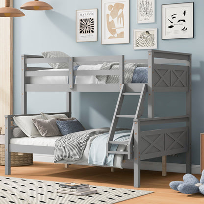 Bunk Bed With Ladder And Safety Guardrail Hearth and Haven