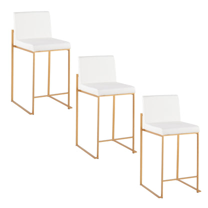 Fuji - Contemporary High Back Stylish Counter Stool Lumi Source