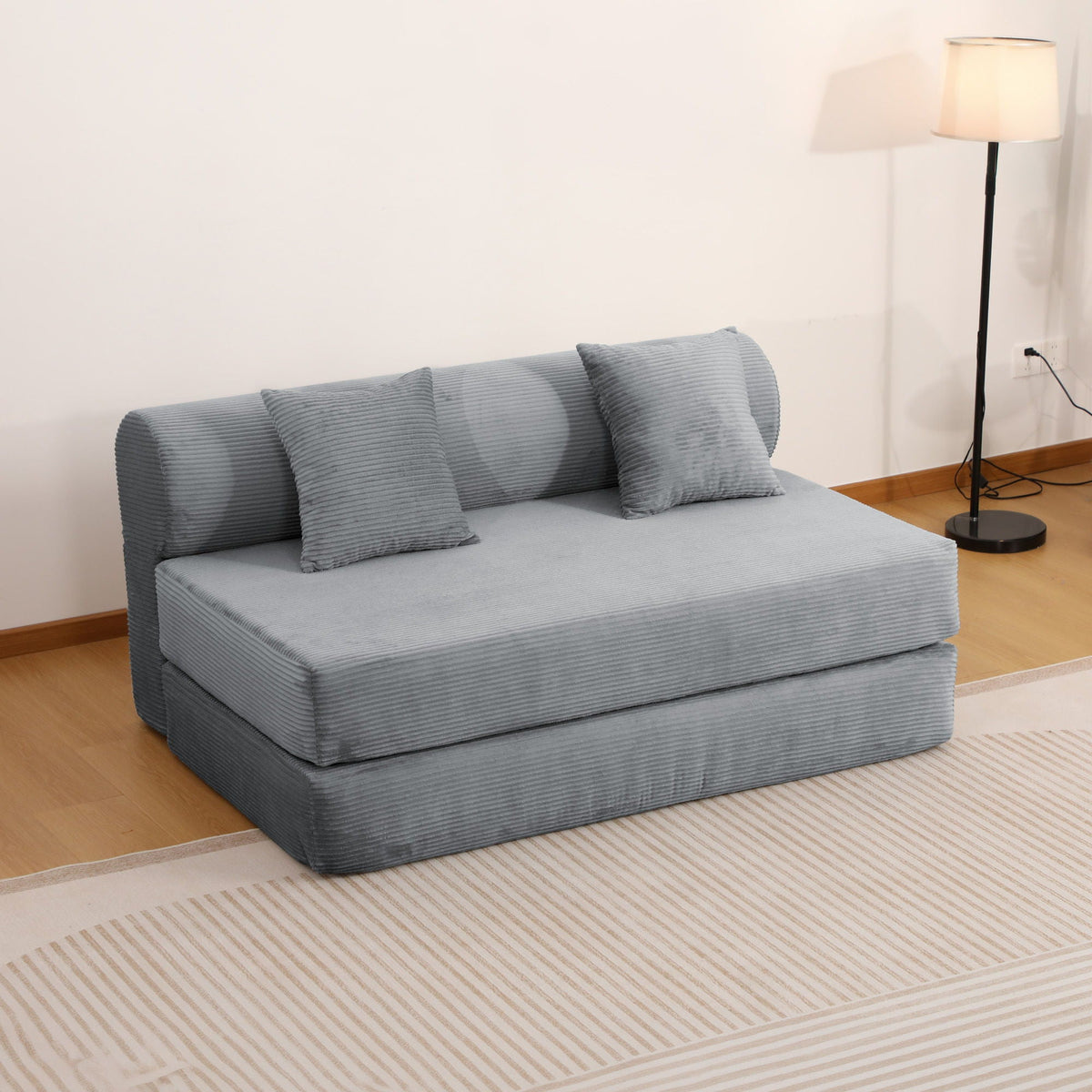 Convertible Sofa Bed, 2 Seater Fold Out Floor Couch Home Essentials