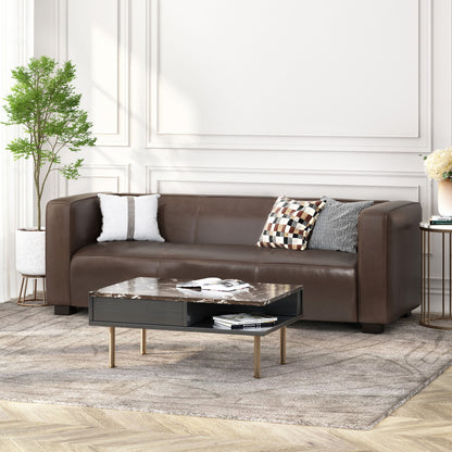 Contemporary 3 Seater Sofa With Tuxedo Design Noble House