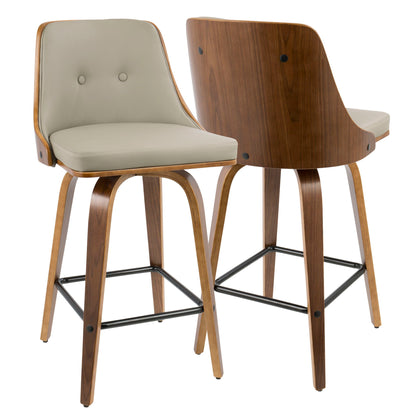Gianna - Mid Century Modern Counter Stool (Set of 2) Lumi Source