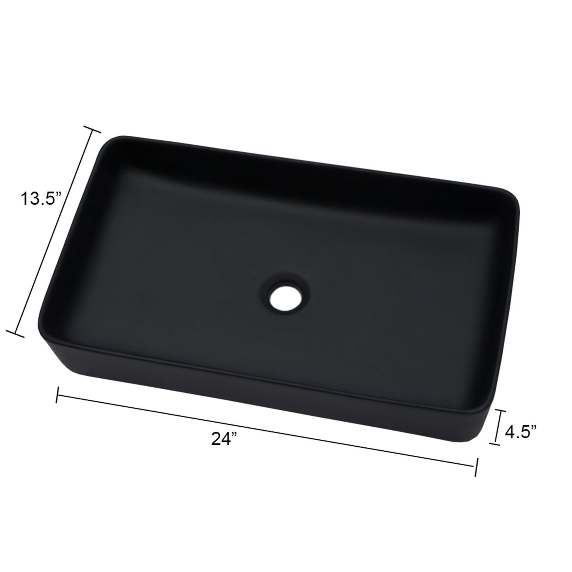 Modern Ceramic Rectangular Bathroom Vessel Sink With European Design Daily Nest