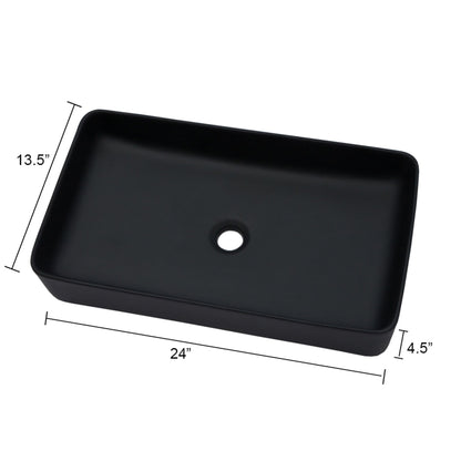 Modern Ceramic Rectangular Bathroom Vessel Sink With European Design Daily Nest