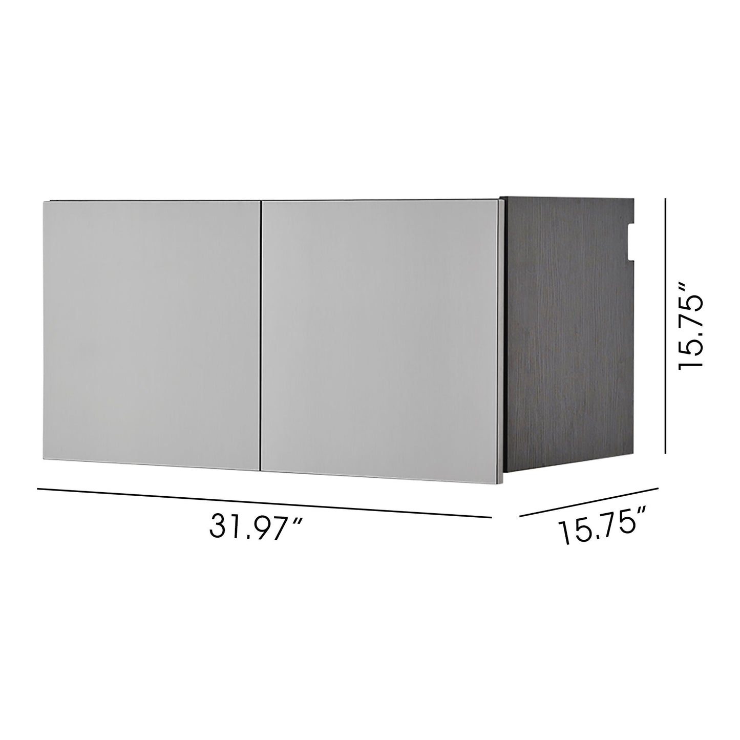 Astro Series - Metal Wall Storage Cabinet With Soft Closing Drawers - Metallic Gray Daily Nest