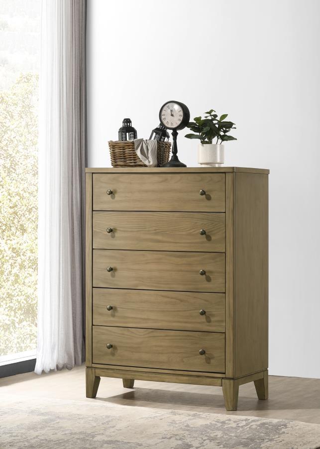 Granada - 5-Drawer Bedroom Chest Of Drawers - Natural Pine Coaster Fine Furniture