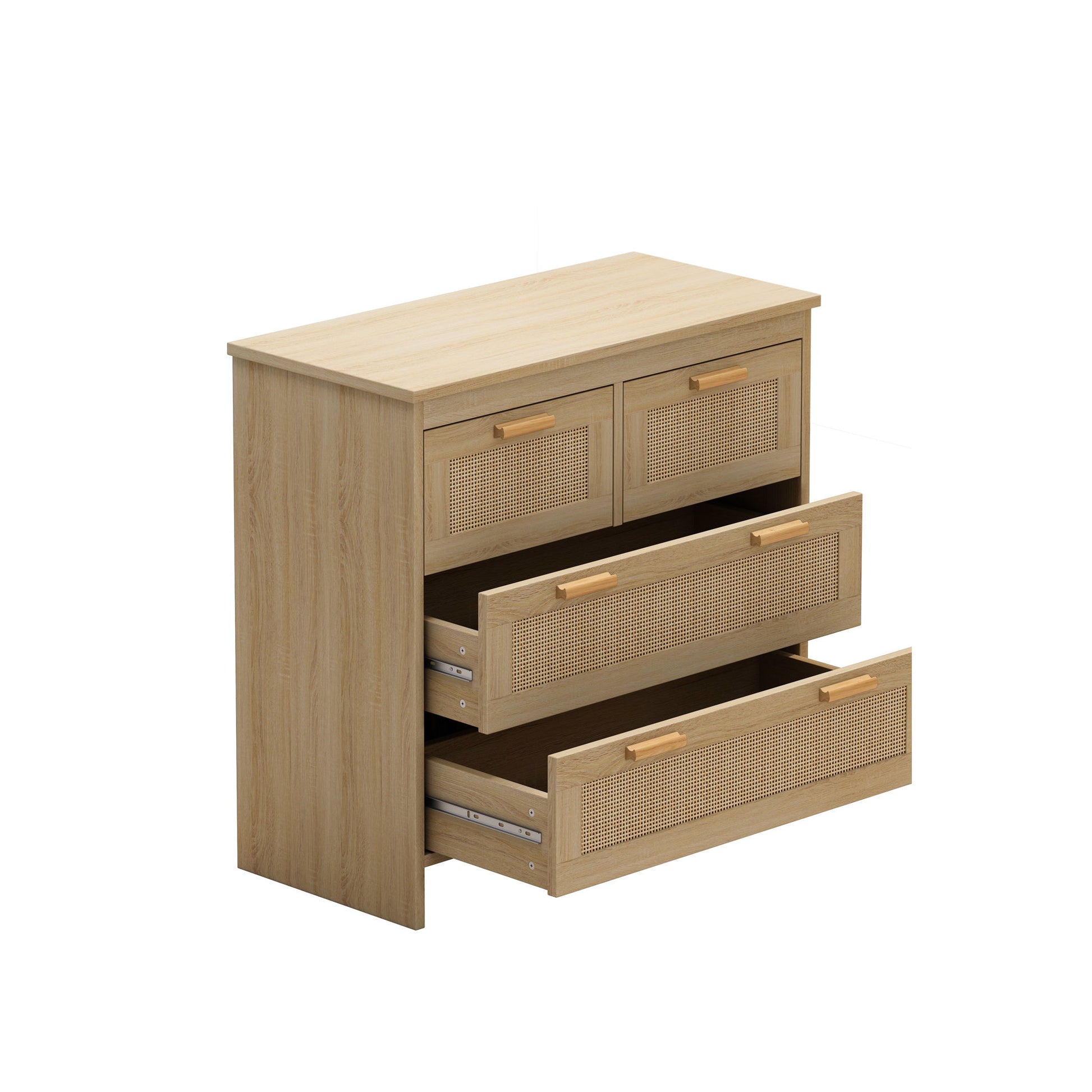 Cabinet With 4 Drawers For Bedroom - Natural Home Essentials