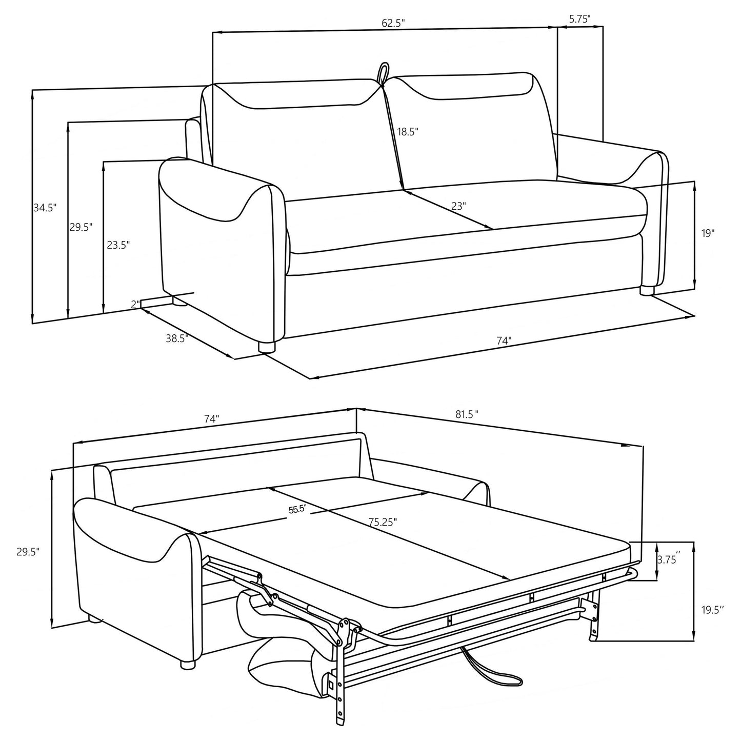 Welker - Sleeper Sofa Furniture Max