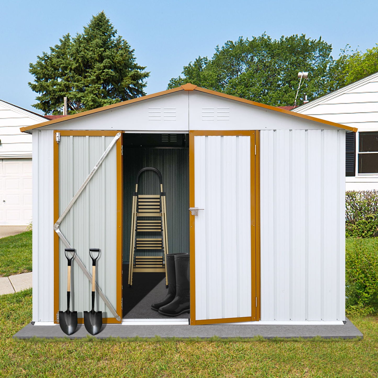 6Ftx8Ft Garden Sheds Outdoor Storage Sheds - Two Tone