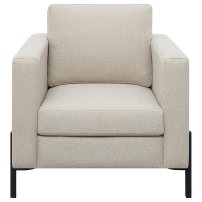 Tilly - Upholstered Track Arm Accent Chair - Oatmeal Coaster Fine Furniture