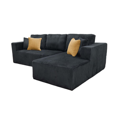 L - Shape Full Compressed Upholstered Sectional Home Essentials