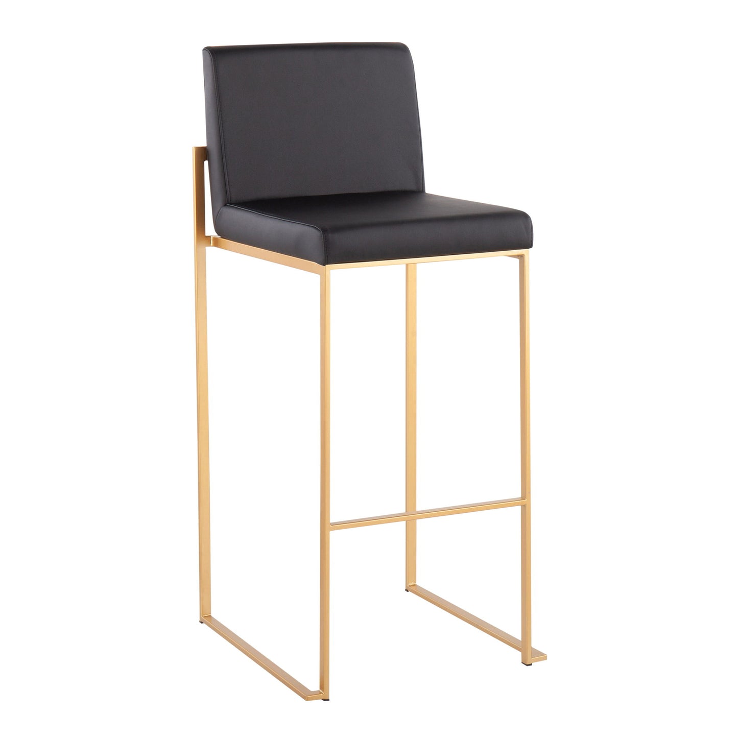 Fuji - Contemporary Design High Back Barstool (Set of 2) Lumi Source