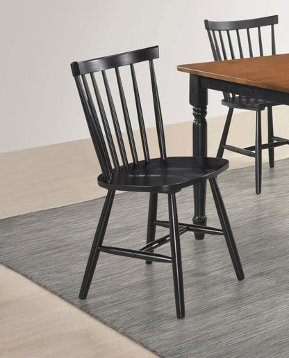 Hollyoak - Windsor Wood Dining Side Chair (Set of 2) - Black Coaster Fine Furniture