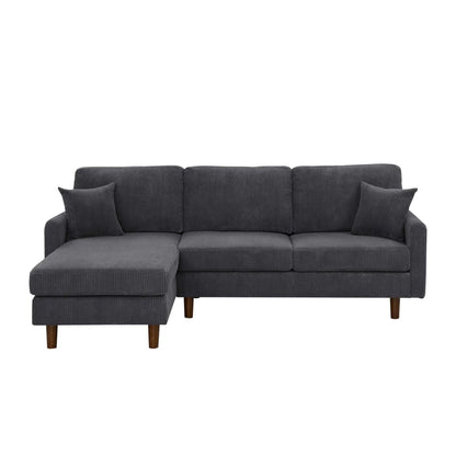 Upholstered Sectional With Toss Pillows Home Essentials