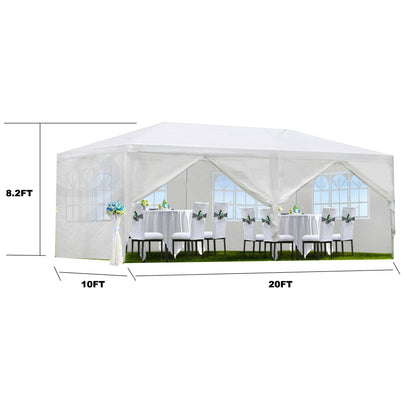 10X20' Outdoor Garden Gazebo Wedding Party Tent Canopy Marquee With Removable Sidewalls Home Essentials