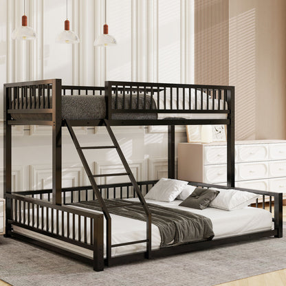 Bunk Bed Frame With Ladder And Safety Guardrails Dreamland