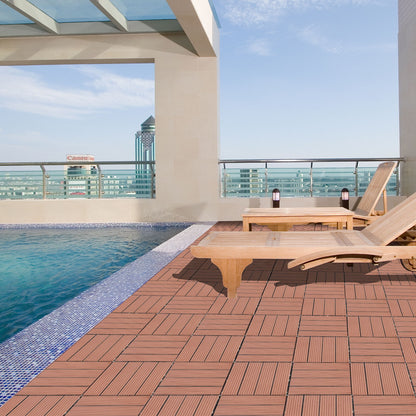 Wood Plastic Composite Deck Tiles, Sustainable Composite Decking Resist Rust, Water, Weather, Easy To Diy & Maintain Daily Nest