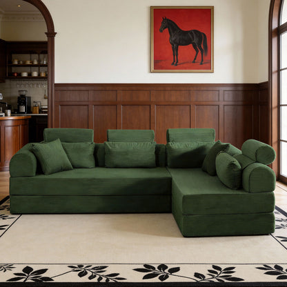 Modern L-Shape Modular Sectional Sofa, Compressed Design Home Essentials