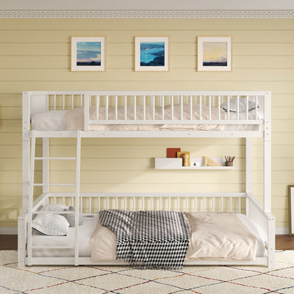 Bunk Bed Frame With Ladder And Safety Guardrails Dreamland