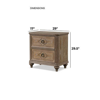 1 Piece Nightstand, Bedside Table With USB A And USB C Ports - Oak / Rustic Home Essentials