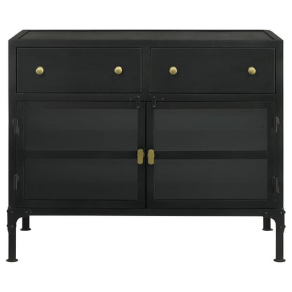Sadler - 2-Drawer Metal Accent Storage Cabinet - Matte Black CoasterElevations