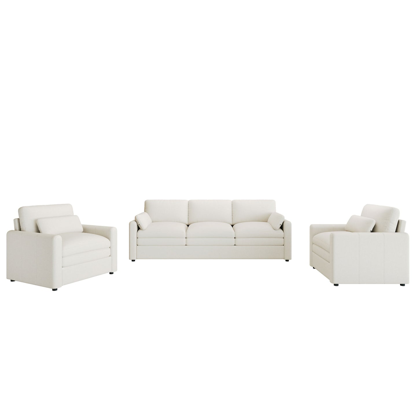 Cozy Sofa Set Oversized Comfy Cloud Sofa With Double Cushion Hearth and Haven