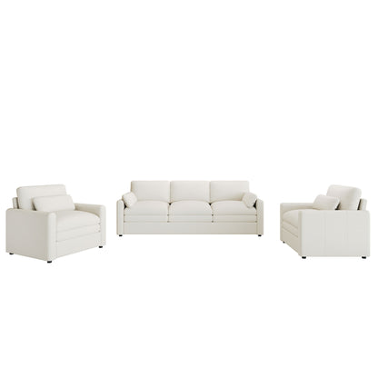 Cozy Sofa Set Oversized Comfy Cloud Sofa With Double Cushion Hearth and Haven