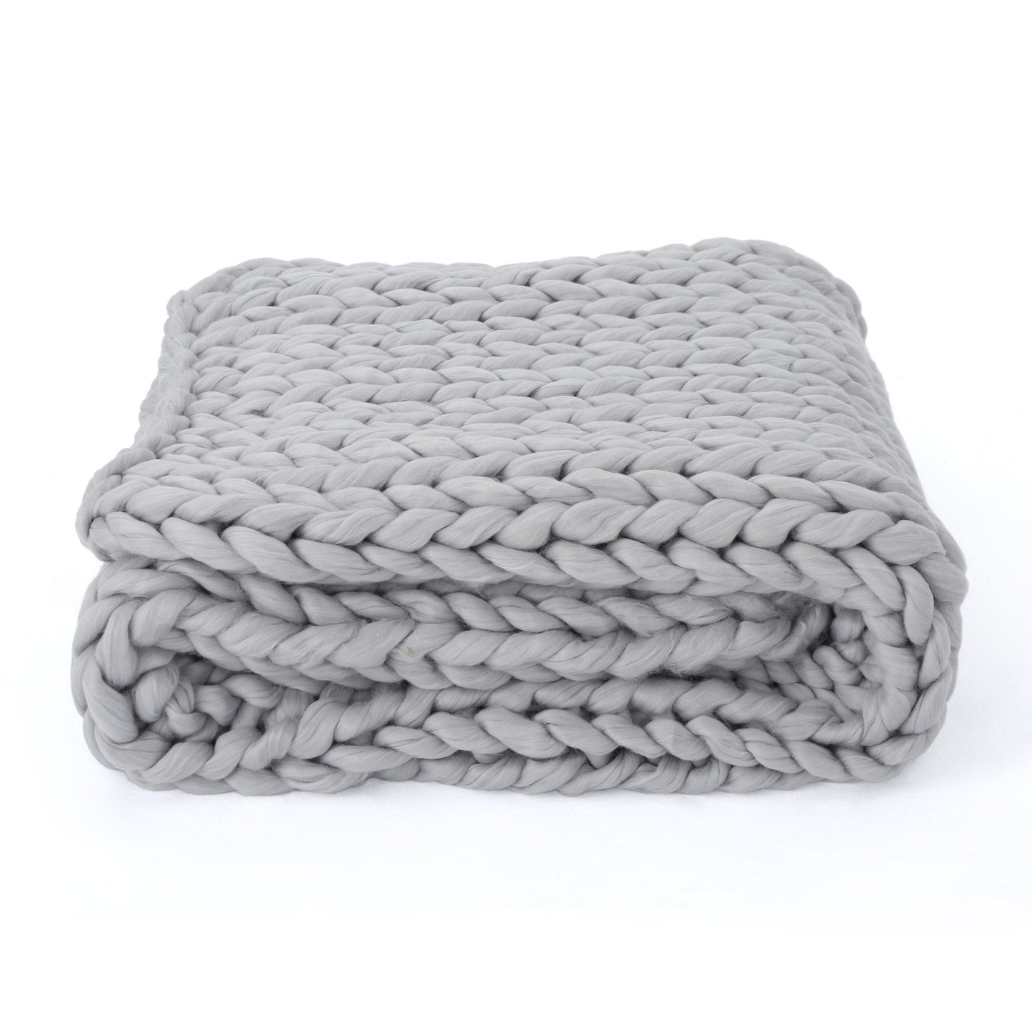 Cozy Knitted Acrylic Throw Blanket With Double Sided Design Noble House