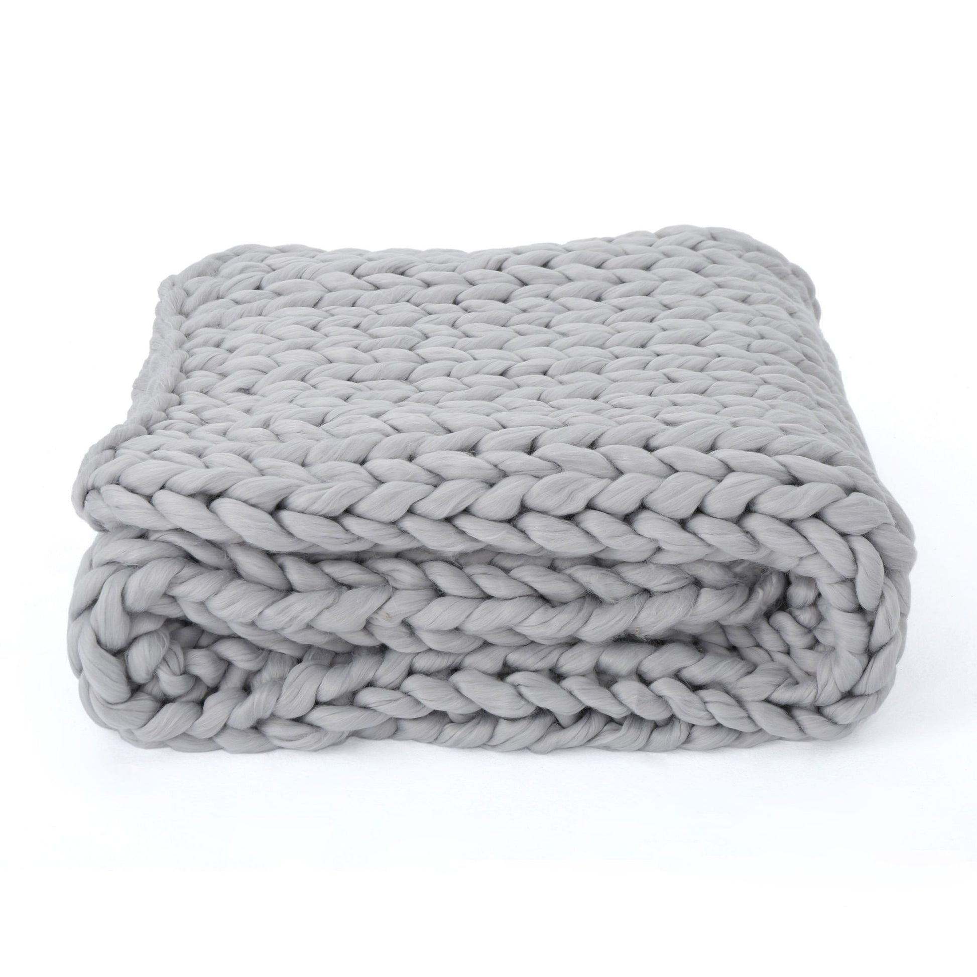 Cozy Knitted Acrylic Throw Blanket With Double Sided Design Noble House