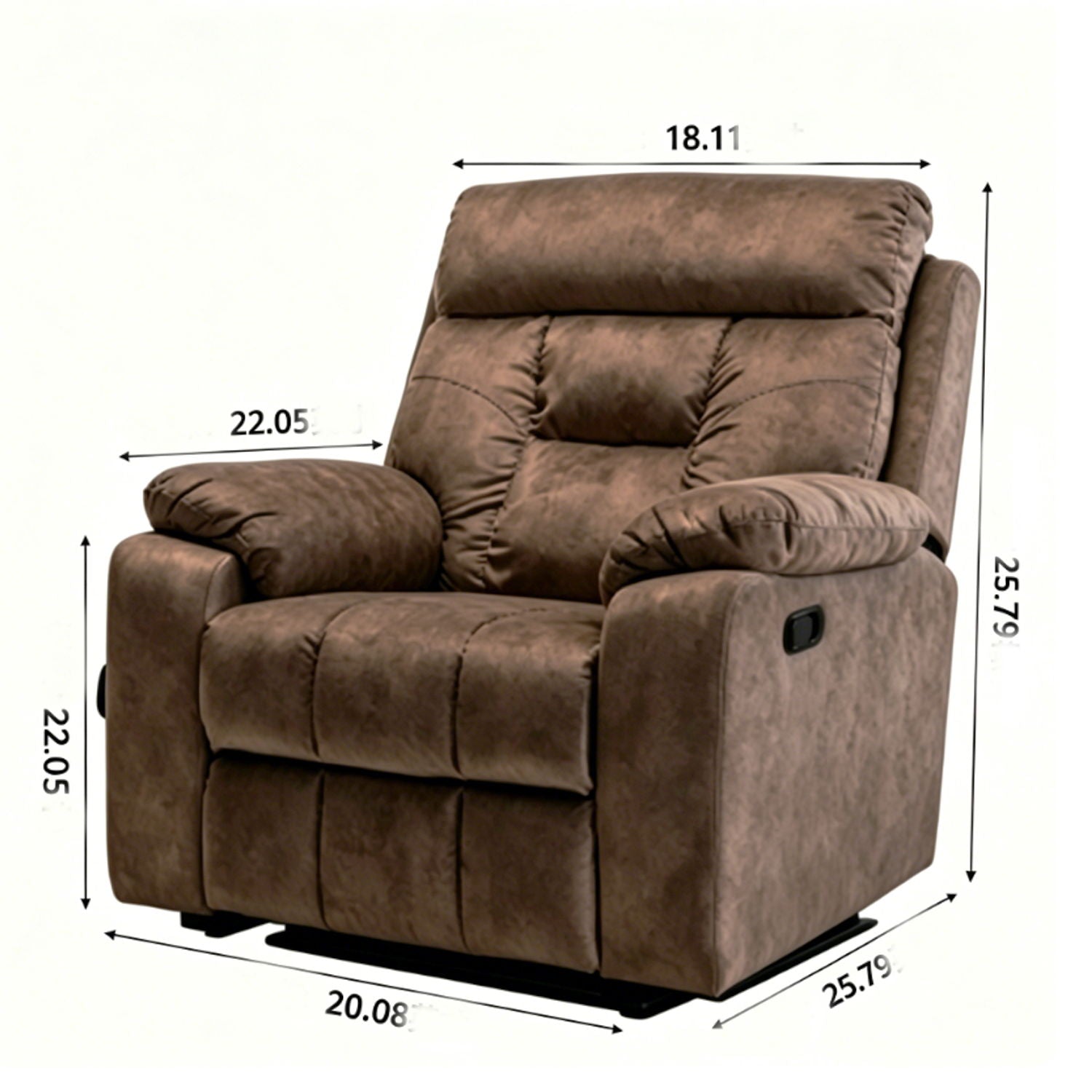 Electric Lift Chair With Heating And Massage, 180° Recline - Brown Home Essentials