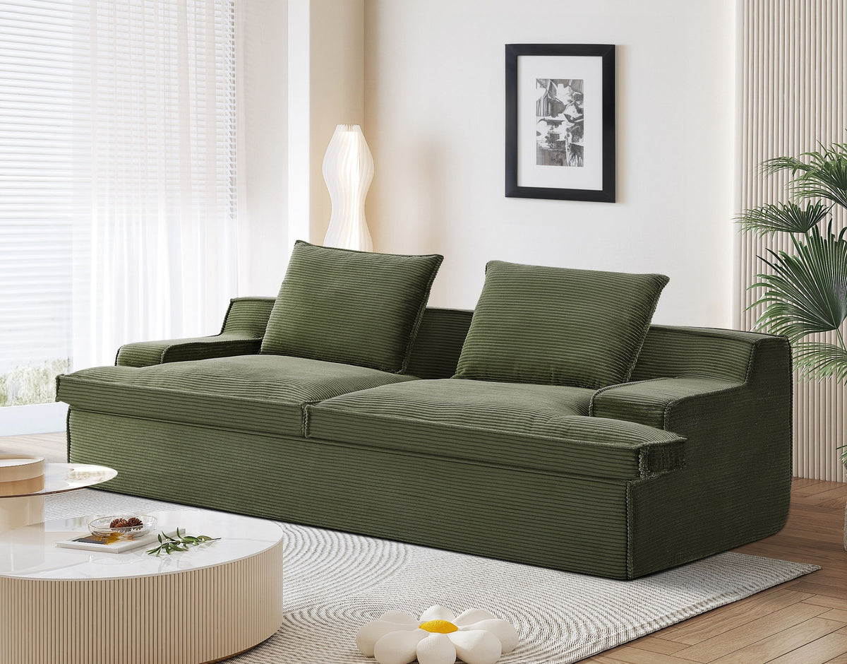 Nimbus - Oversized Full Foam 4 Seater Couch For Living Room Upholstered In Soft, Wide Armrests US Pride