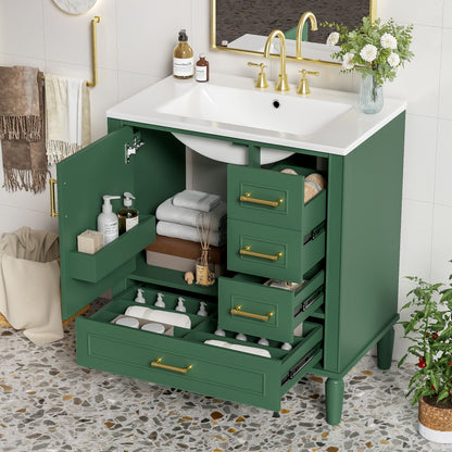 Traditional Bathroom Vanity Set With Soft Close Doors Hearth and Haven